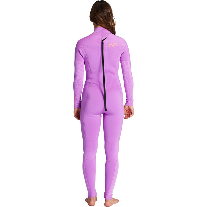 2024 Billabong Frauen Synergy 3/2mm Flatlock Rckenreiverschluss Neoprenanzug ABJW100140 - Bright Orchid